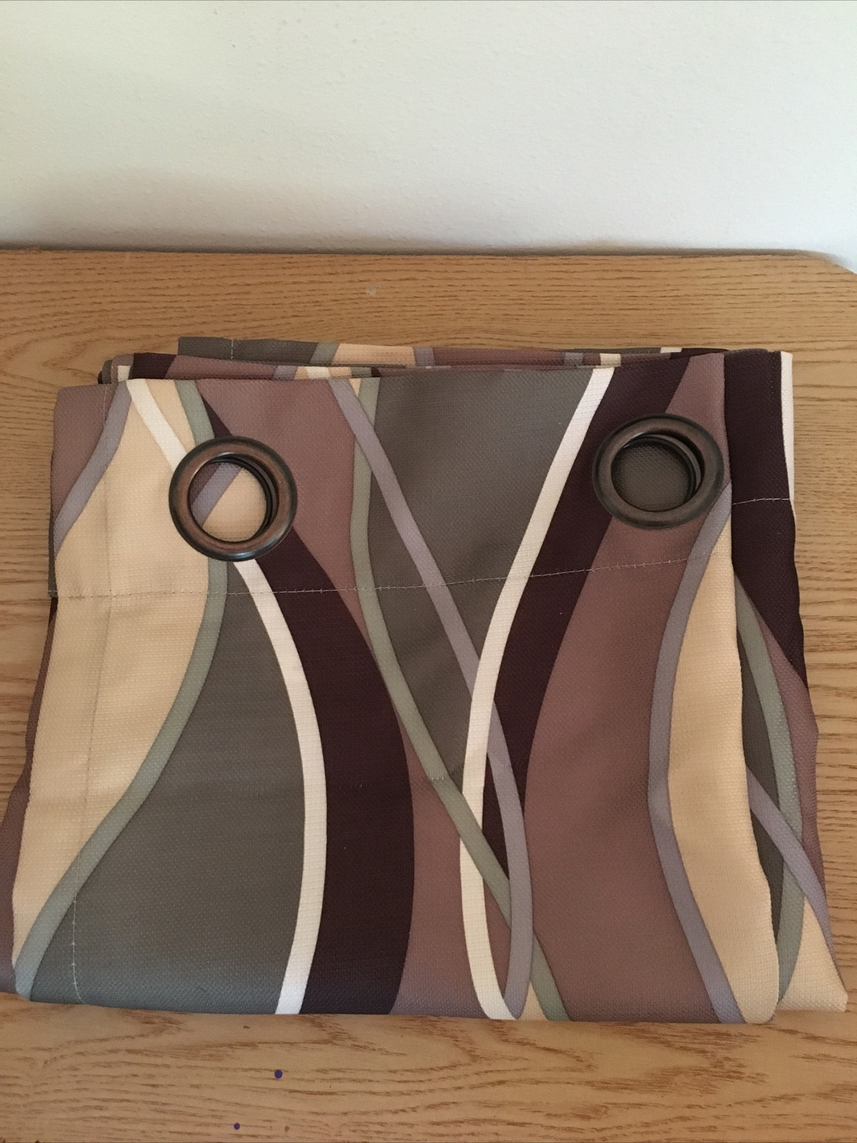 Brown Multi Colored Intersect Spruce Curtain 48” W X 95” L Grommet Panel