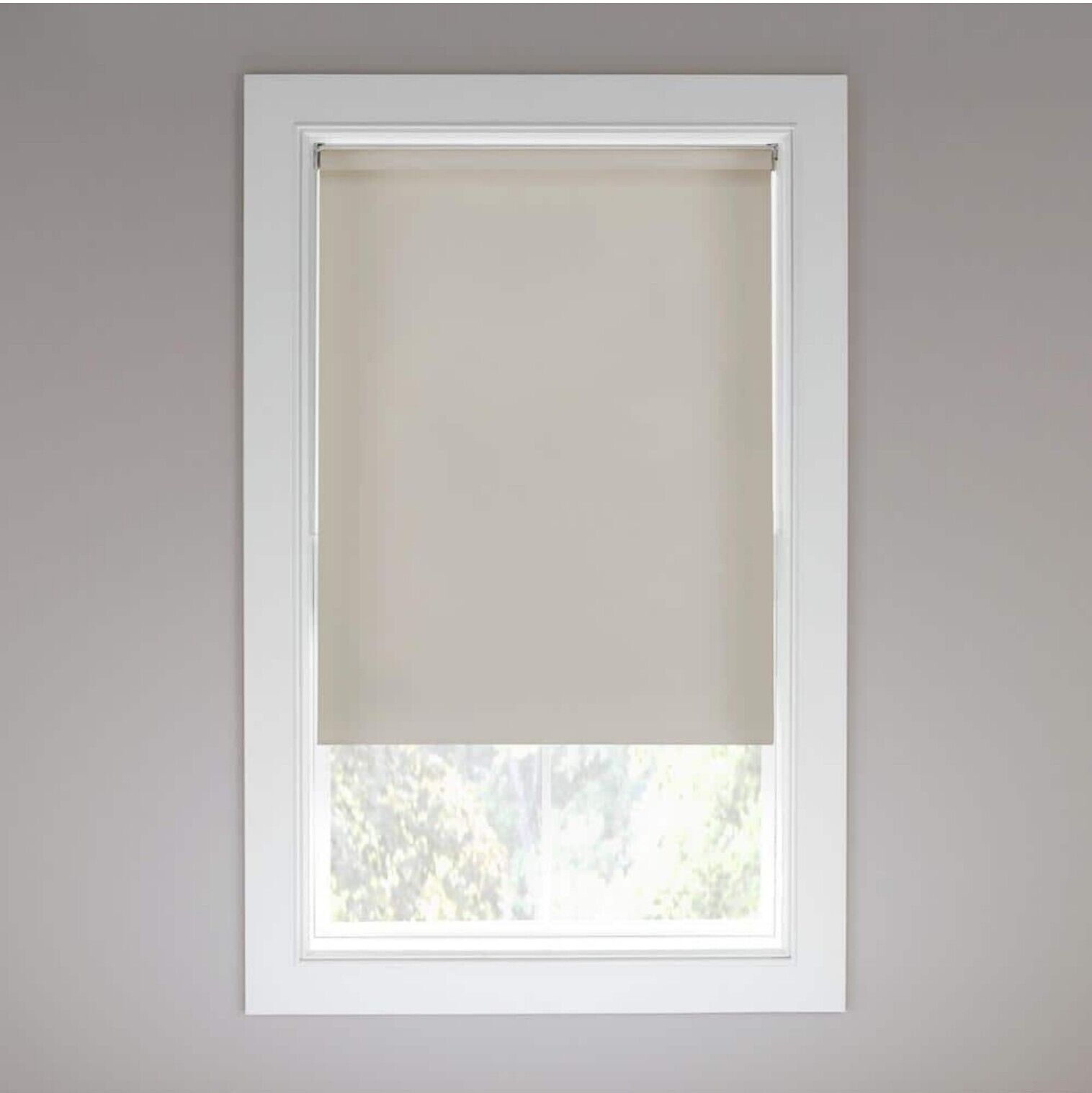 Cut-to-Size Cloud Cordless Blackout Fabric Roller Shade 55.25 in.W x 72 in.L