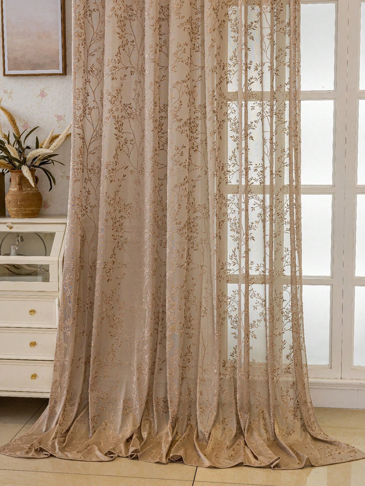 Multicolor Linen Gauze Curtain Panel Rod Pocket Sheer Light Filtering 100×130