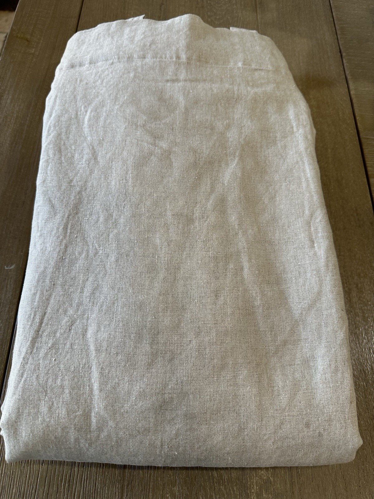 Pottery Barn Belgian Flax Linen Drape 1 PANEL 100×108″ DARK FLAX