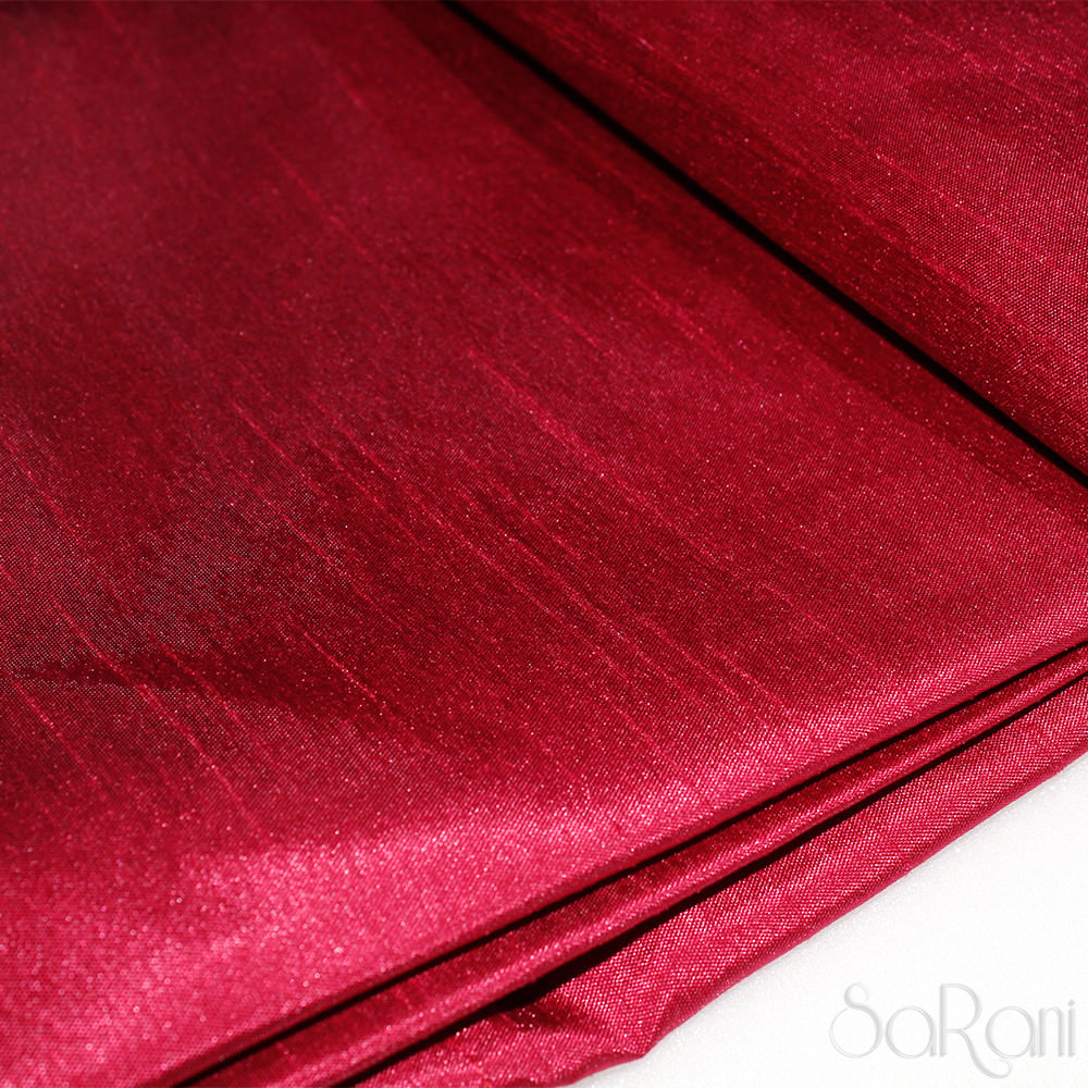 Curtain Virginia silk satin effect 1 panel red with rings 140×290 cm Sarani