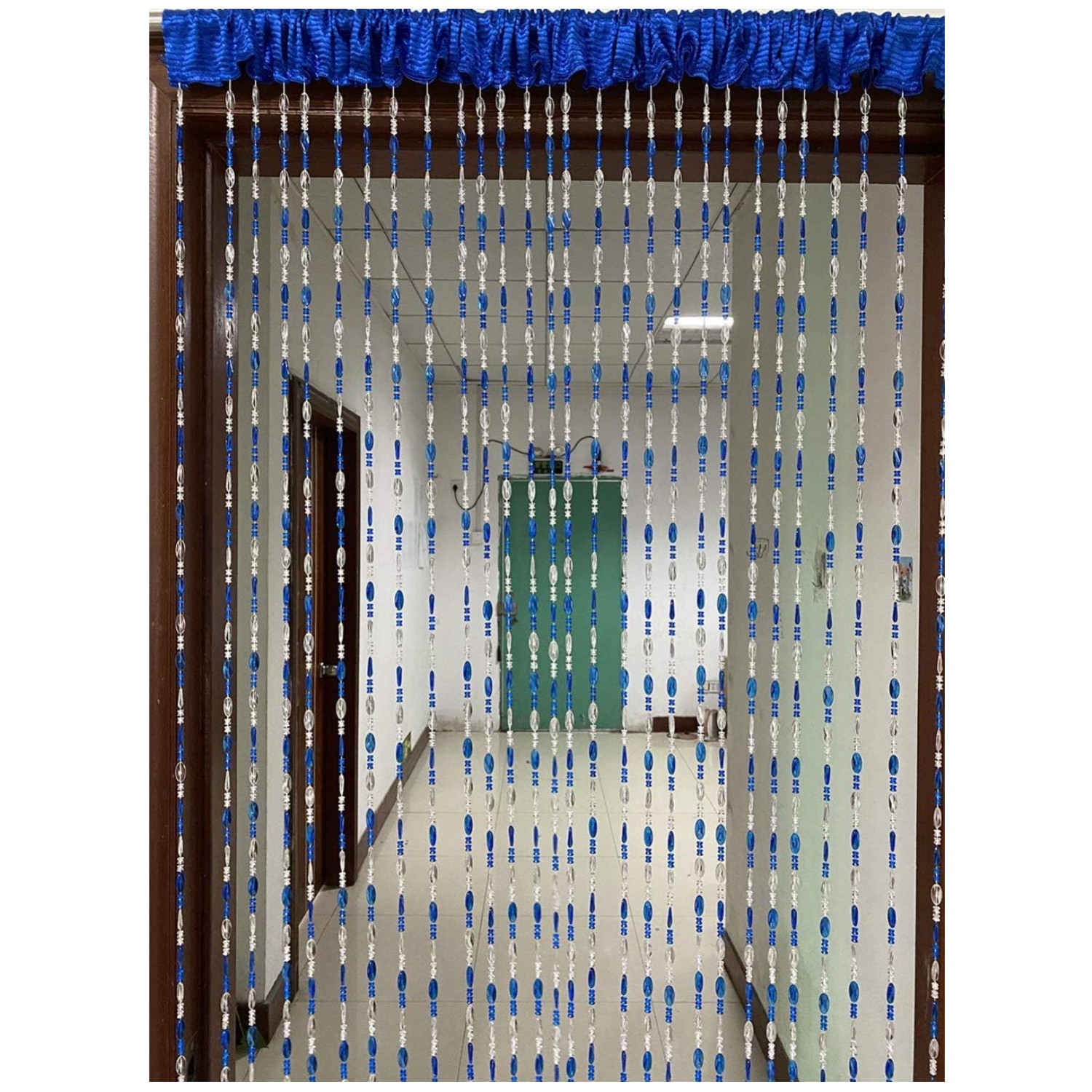 Dark Blue Acrylic Beaded Door Curtain – 100cm x 190cm