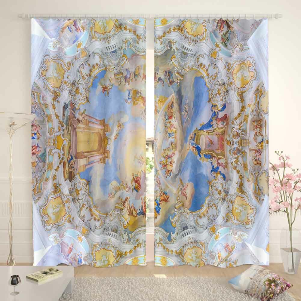 Tooth Buddha Nature 3D Curtain Blockout Photo Printing Curtains Drape Fabric