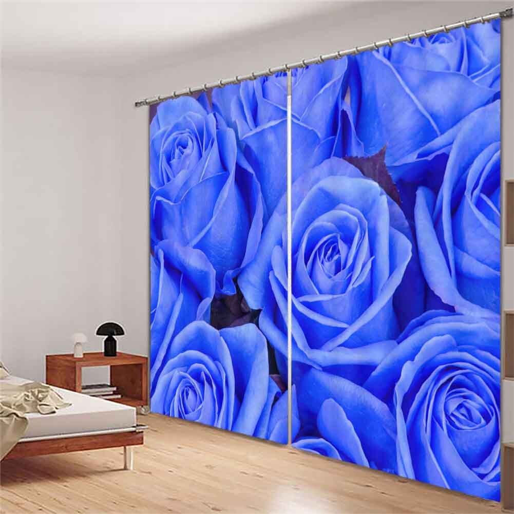 Many Blue Fairy Maidens 3D Blockout Photo Print Curtain Fabric Curtains Window