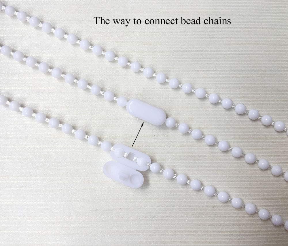 10 Meters Bead Chain Cord with 10 Connectors for Roller Blind Replacement Parts