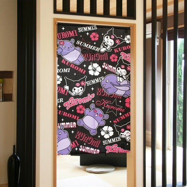 MADE in JAPAN Sanrio Kuromi Kawaii Doorway Curtain Tapestry Room Decor Purple