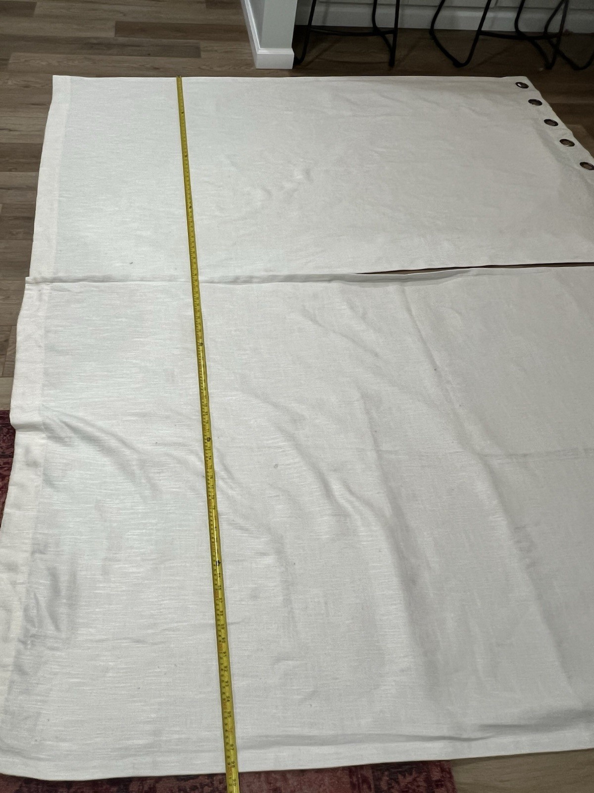 2 Curtain Panels Blackout By Tweedlik Home Grommets Off White Textured 50” x 84”