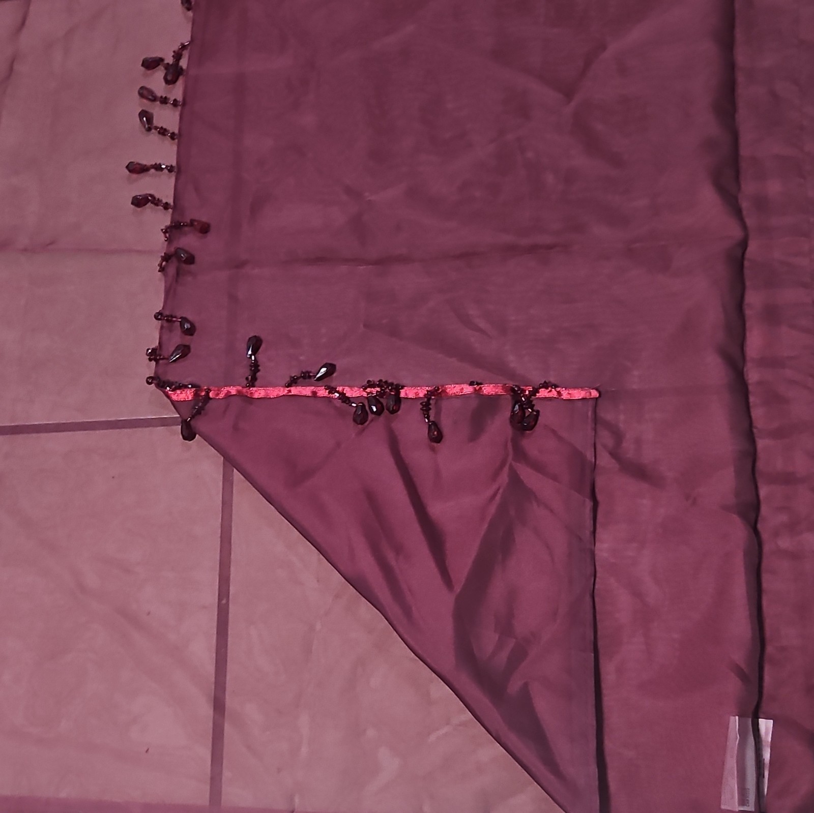 Purple Sheer Rod Pocket Curtain Panel 48x21in Polyester Light Filtering Solid