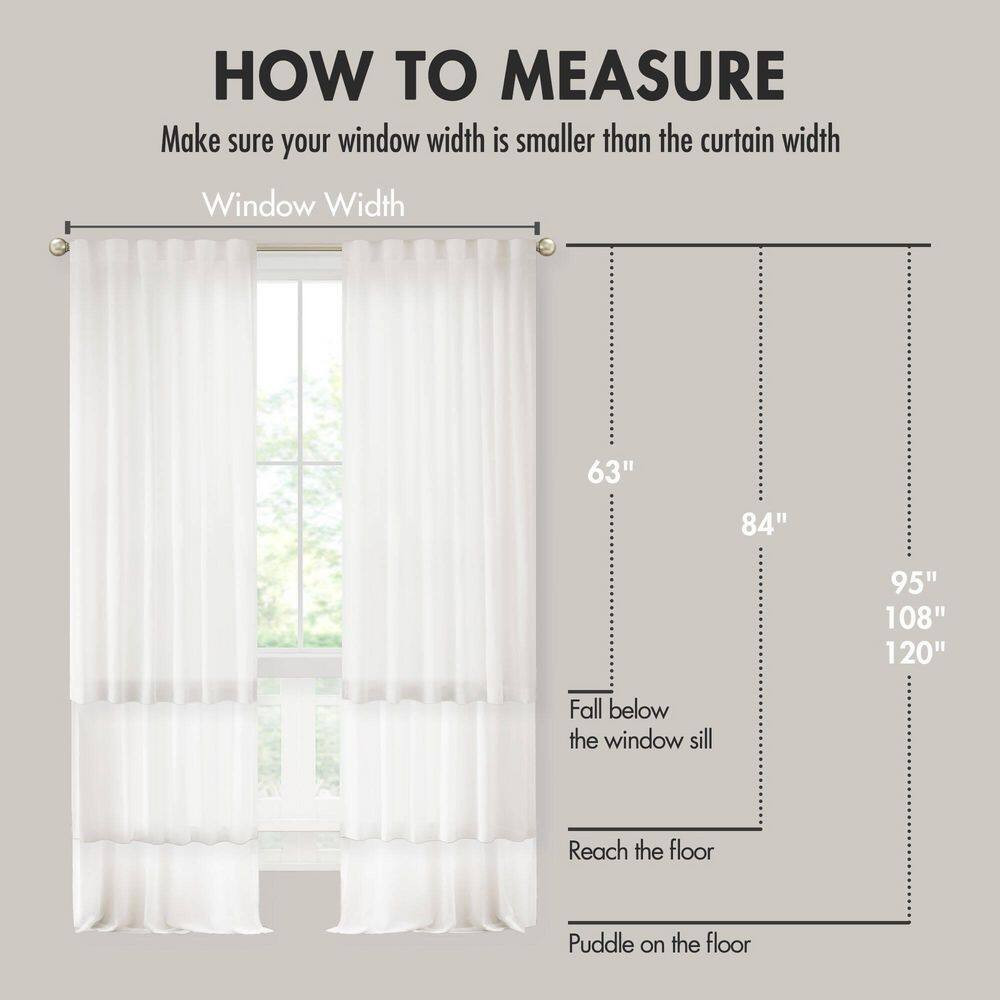 Lexus White Polyester 52 In. W X 84 In. L Room Darkening Curtain Panel Set of 2