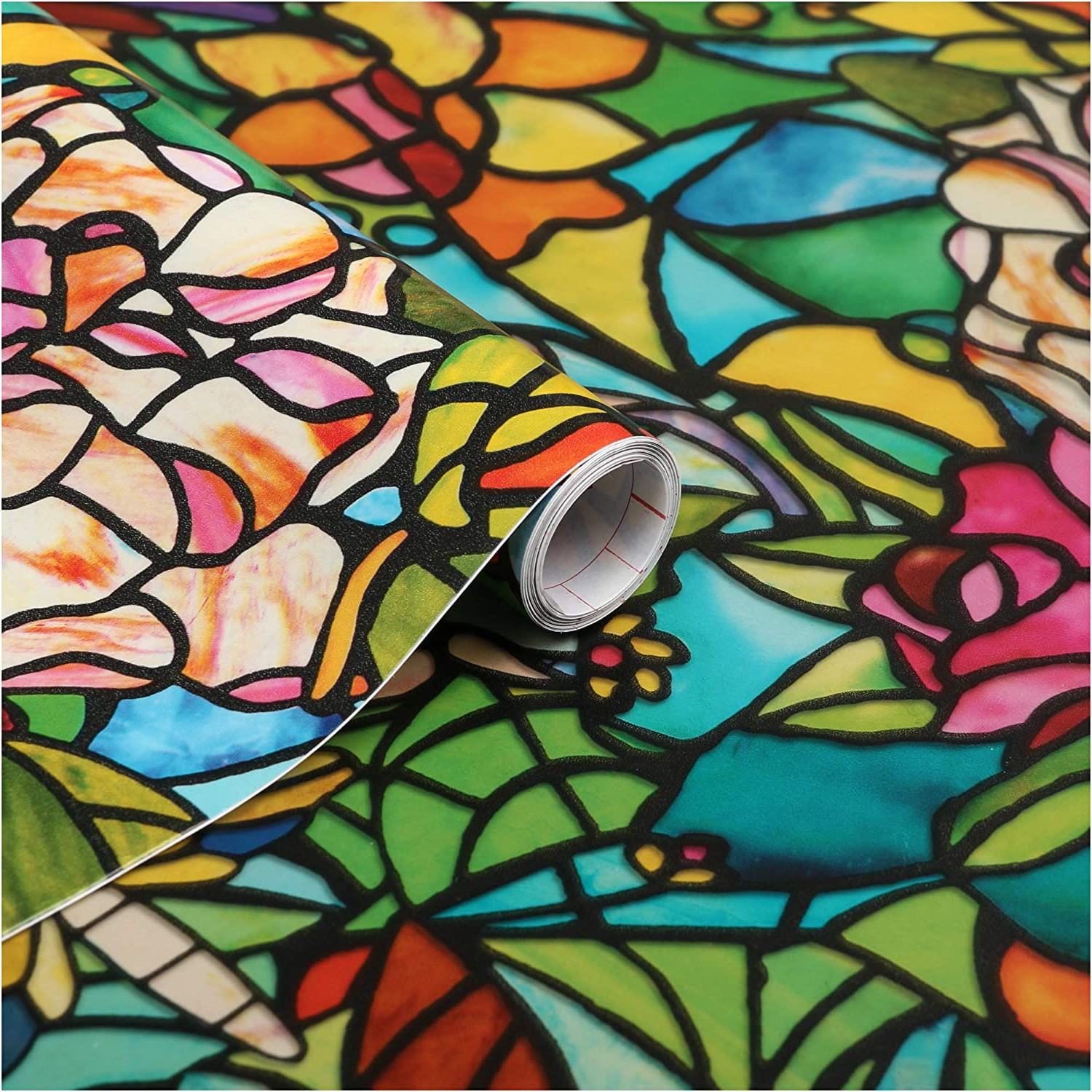 Window Film Stained Glass Self Adhesive Privacy Light Filter Cabinet Shower Door