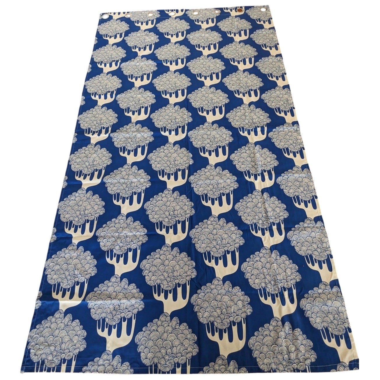 IKEA CURTAINS 2011 by EMMA HAGMAN Grommets Heavy Canvas Fabric ~ Mod Tree Design