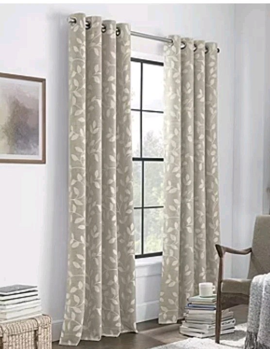 Linden Street Top Light-Filtering Single Curtain Panel /Silver Beige / 50″x95″