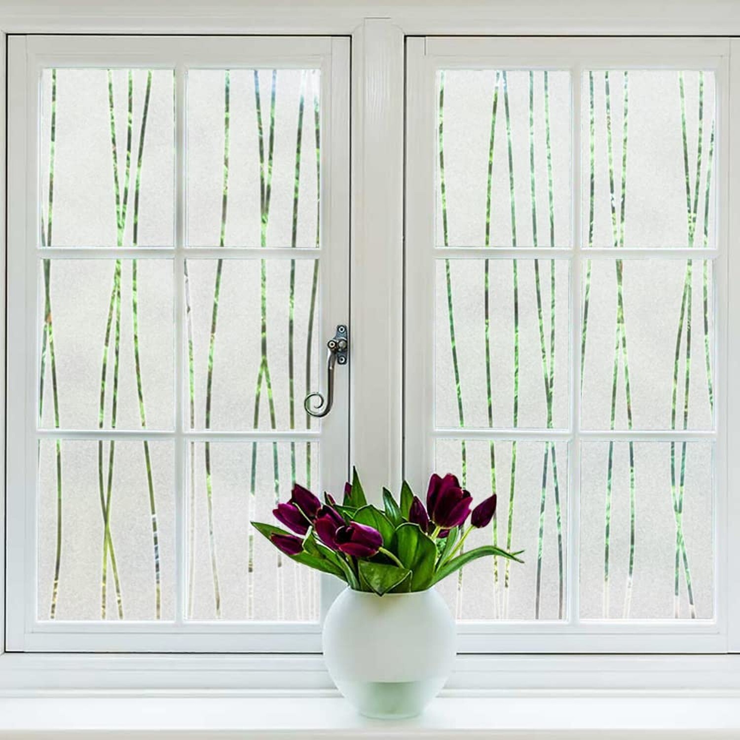 Window Privacy Film Frosted Glass Window Film Sticker Decorative Coverings No…
