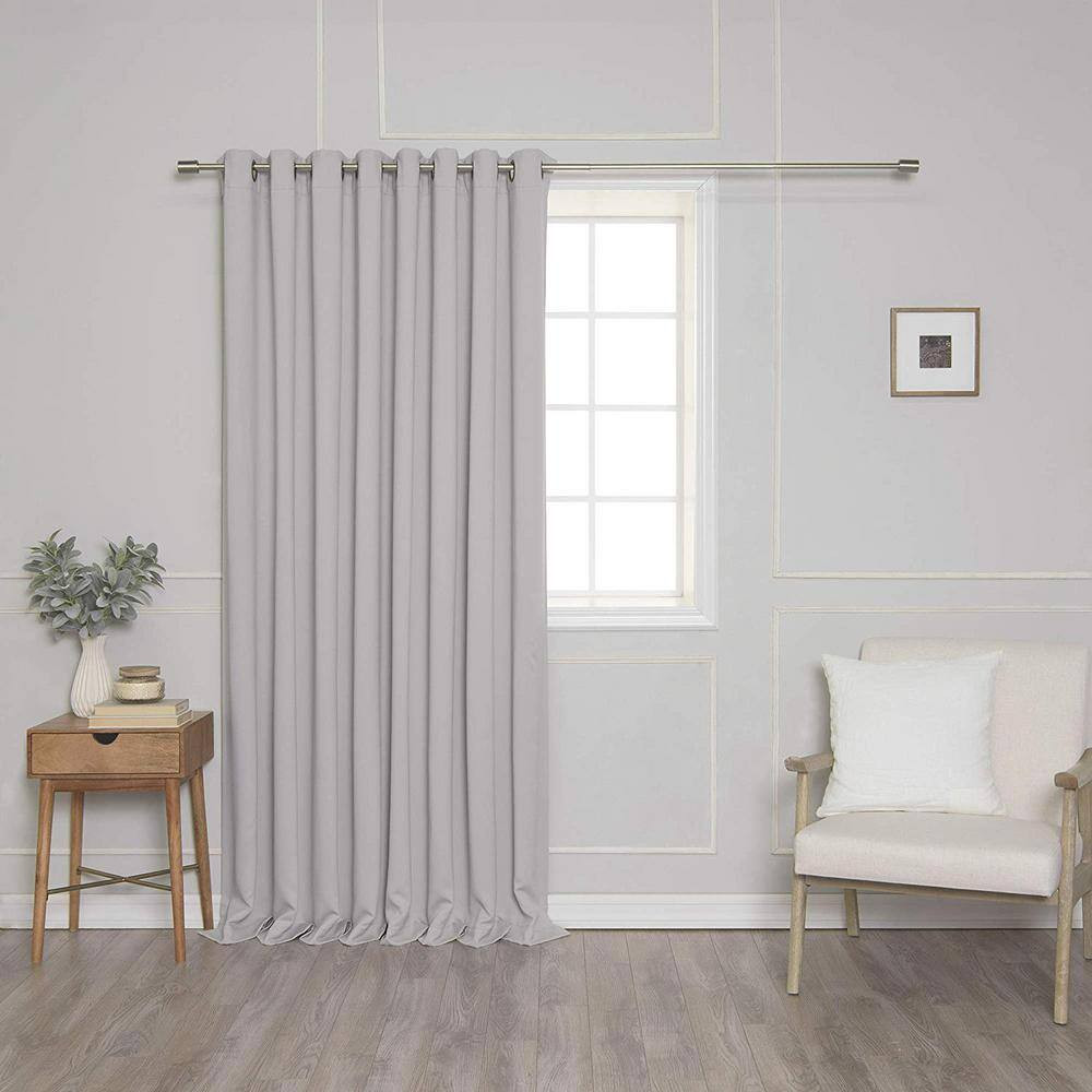 Light Grey Grommet Blackout Curtain – 52 In. W X 84 In. L (Set of 2)