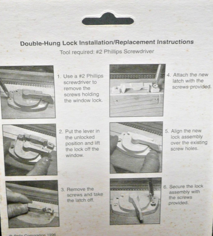 Pella Window Locks White ProLine Double-Hung Window Hardware New 748171185347