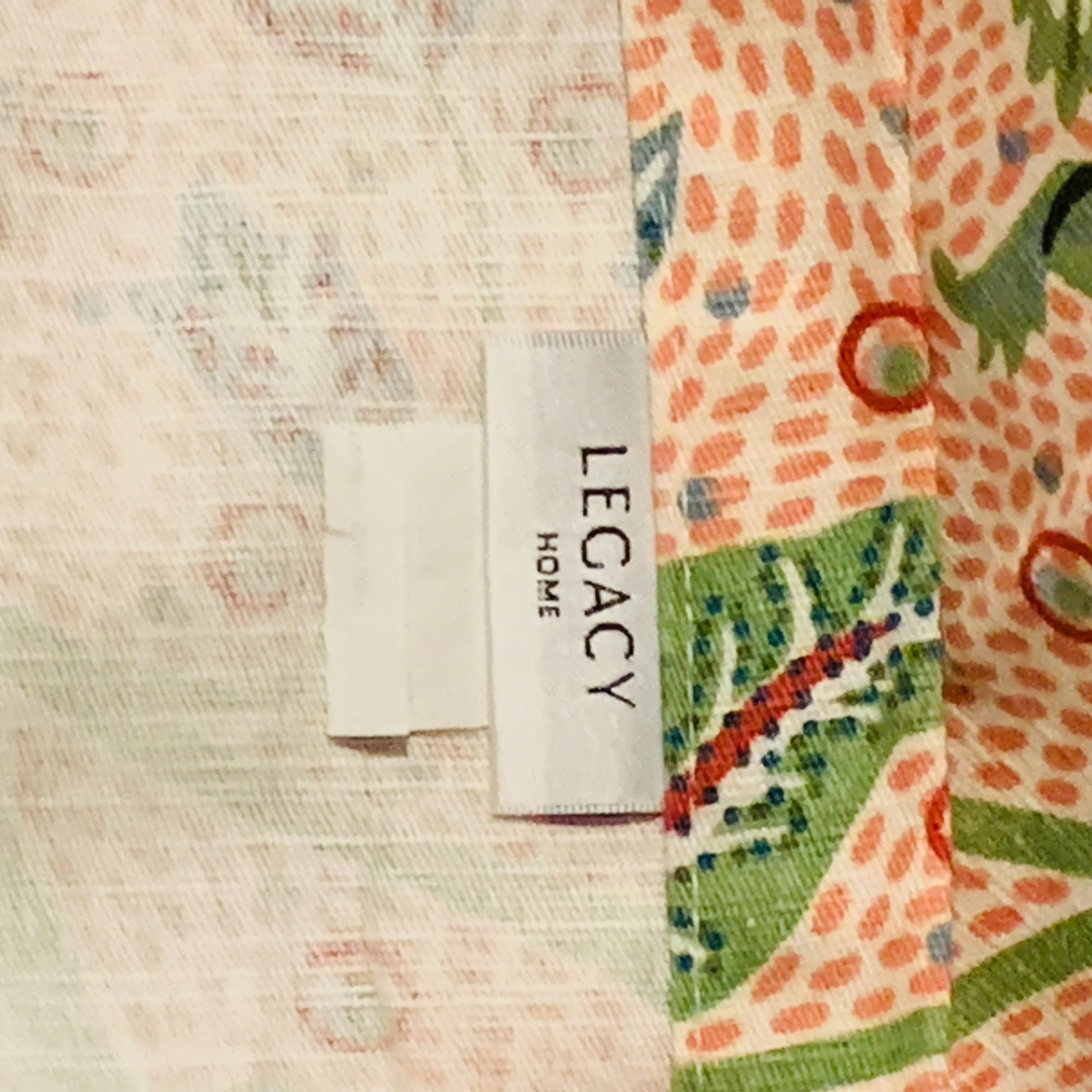 LEGACY HOME Euro Sham Paisley Embroidered Edge Floral Preowned Excellent
