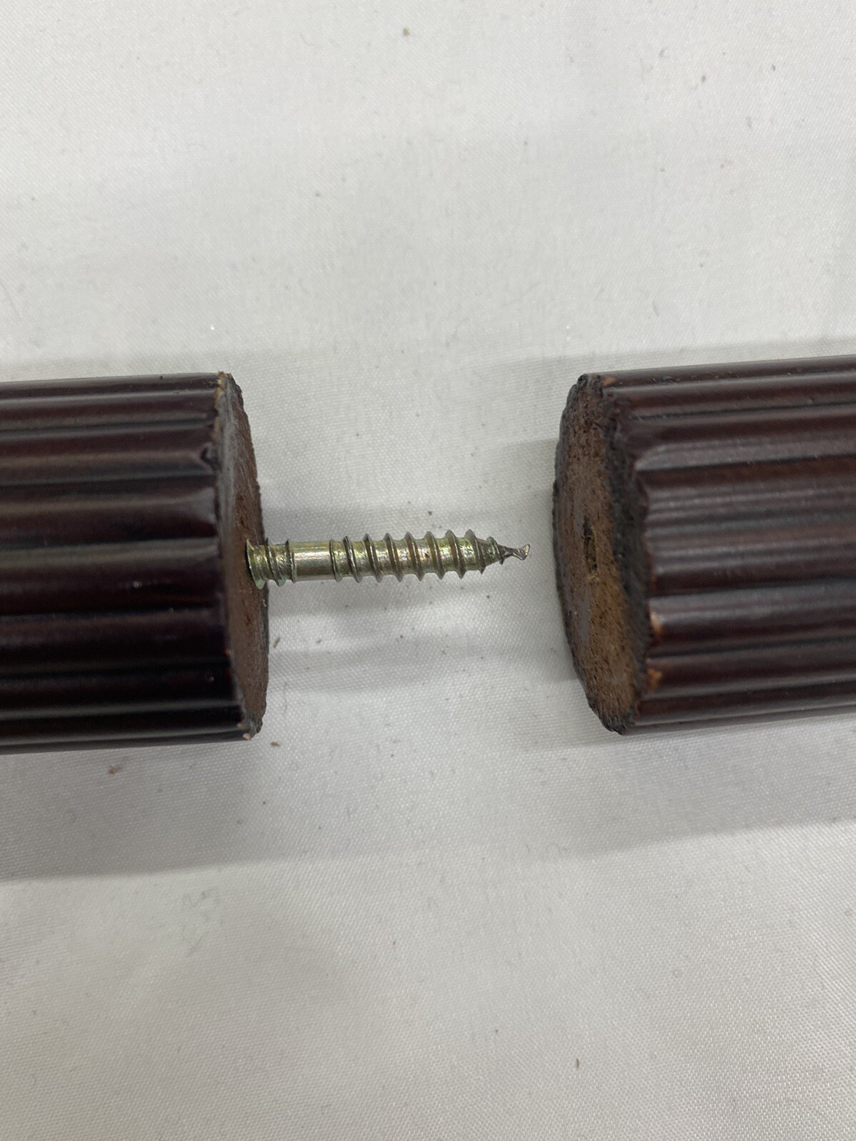 Screw to Connect 2 Wooden Poles curtain drapery