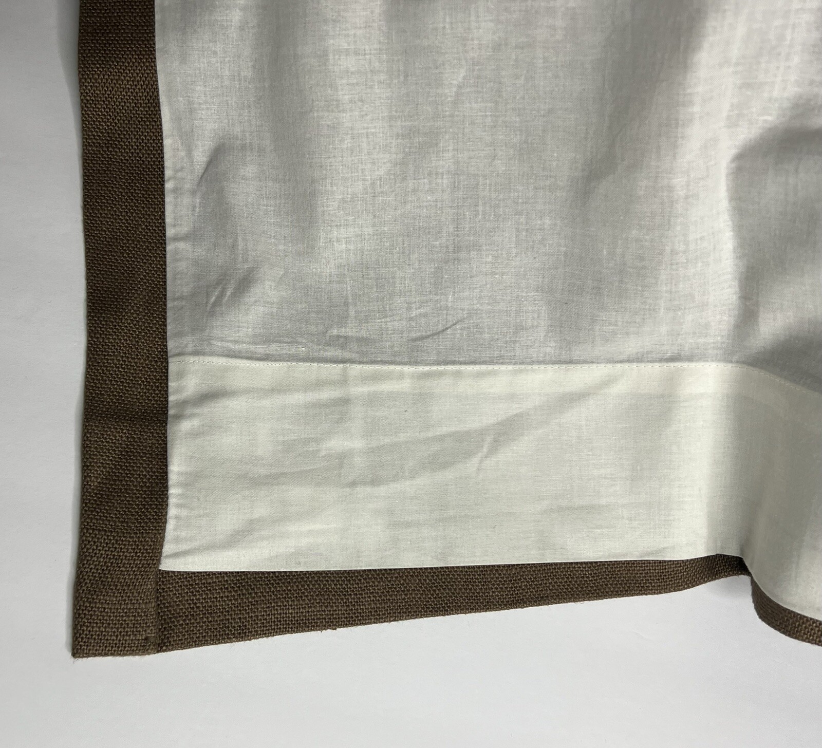 Restoration Hardware Heavy Textured Belgian Linen Drapery FP 46 x 120 Mocha $699