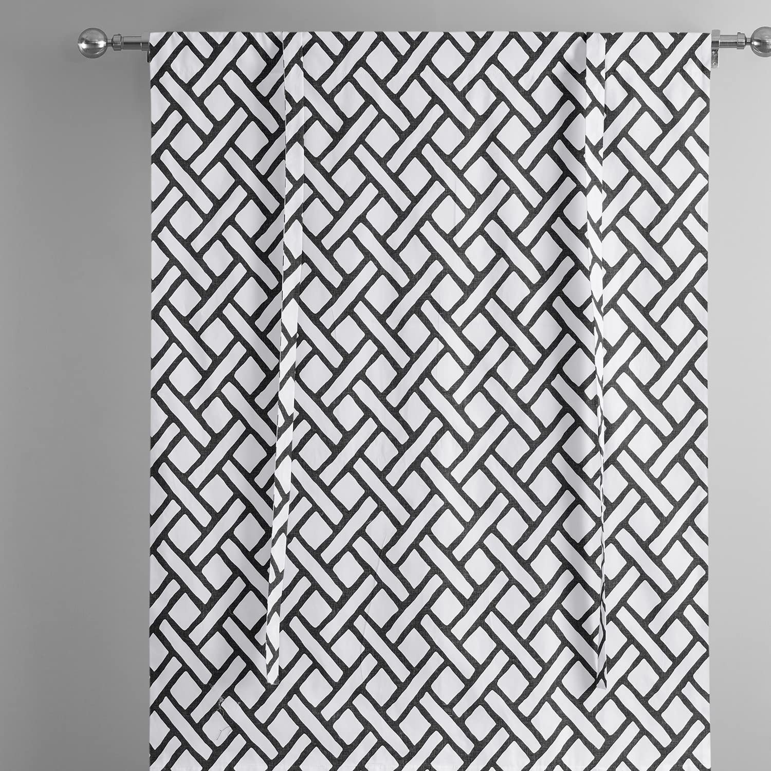 Printed Cotton Room Darkening Tie Up Curtains for Windows – 46 x 63 Roll Up B…