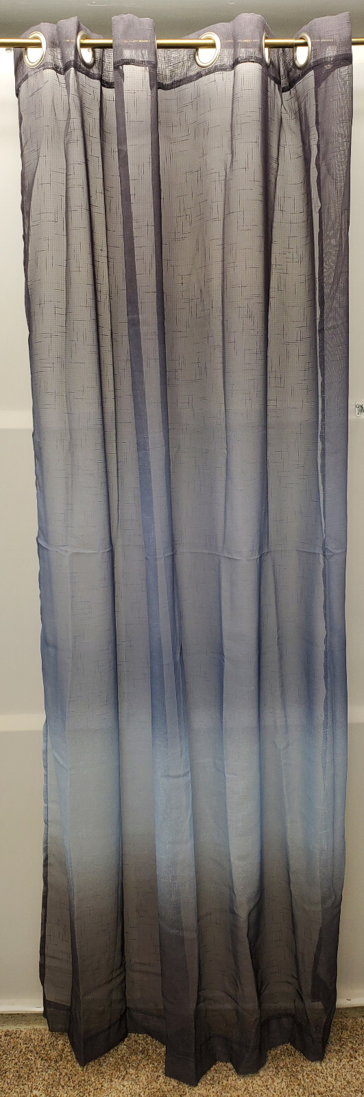 Fresca Ombre Faux Linen Semi-Sheer Grommet Top Panel 52Wx84L