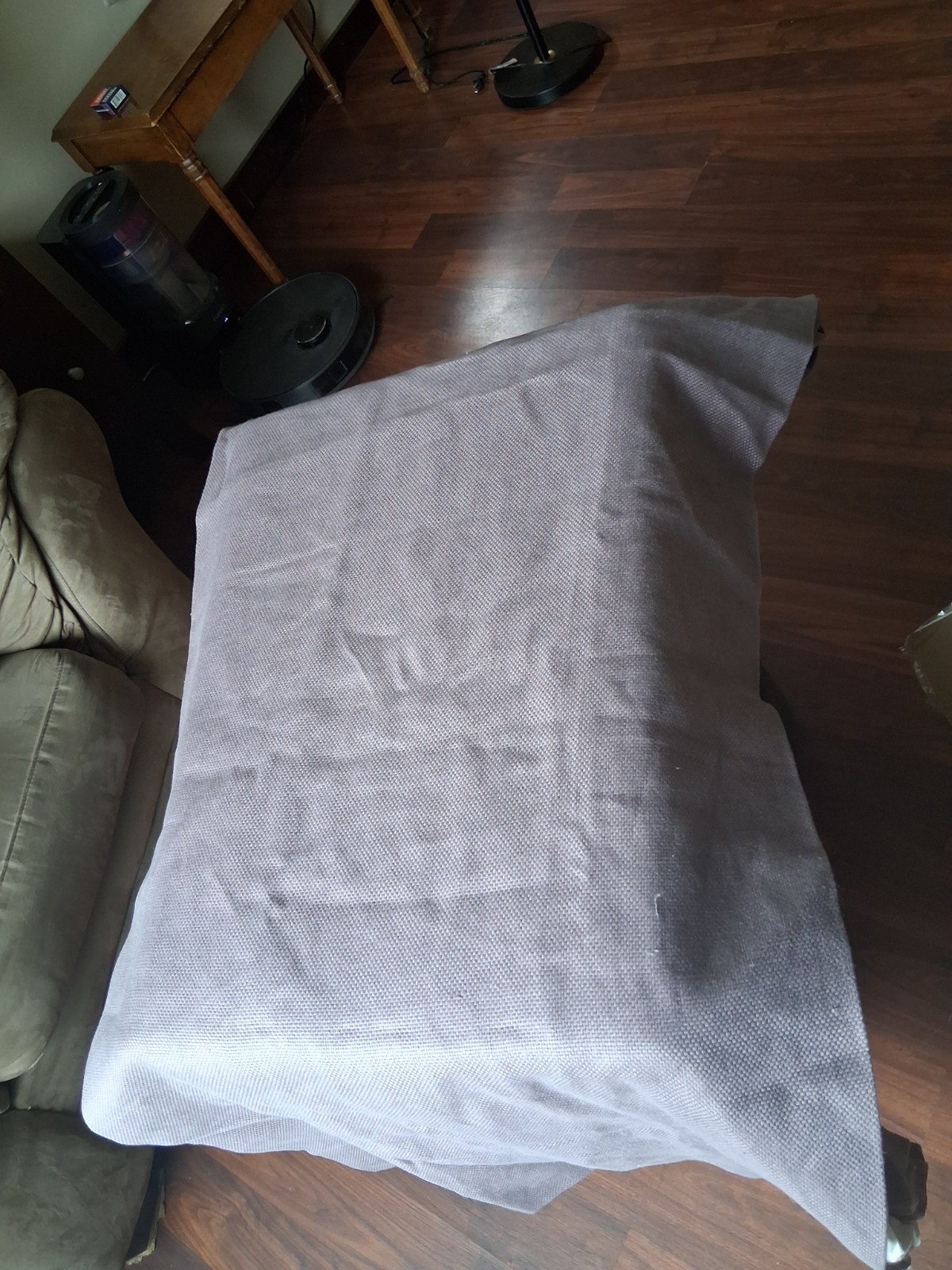 Restoration Hardware 50W X 96L MAUVE Linen Heavy Basket Weave Drapes. Set of 2