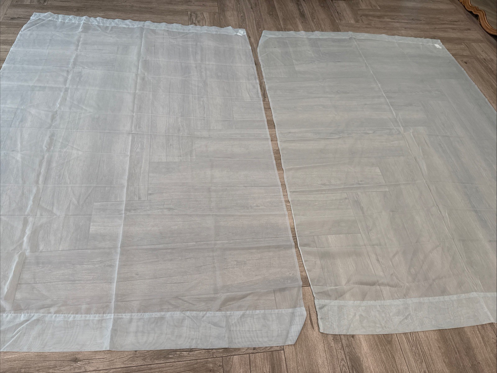 Set of 2 Sheer Blue Curtain Panels 60″ x 80″ Rod Pocket Curtains (59″ by 80″)