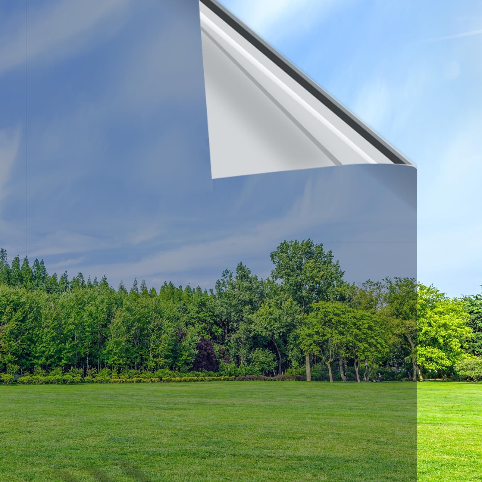 Mirror Film Window Privacy 44.5×200 cm, Single Sided Window Film Opaque…