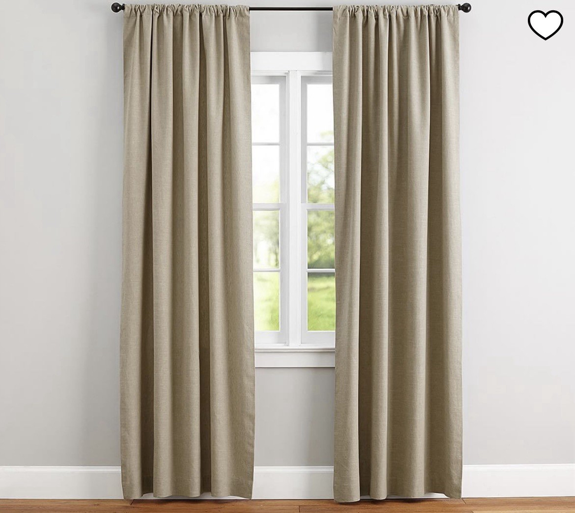 Pottery Barn Emery Linen Light Filtering Drapes Curtains Panels 48 X60” Oatmeal