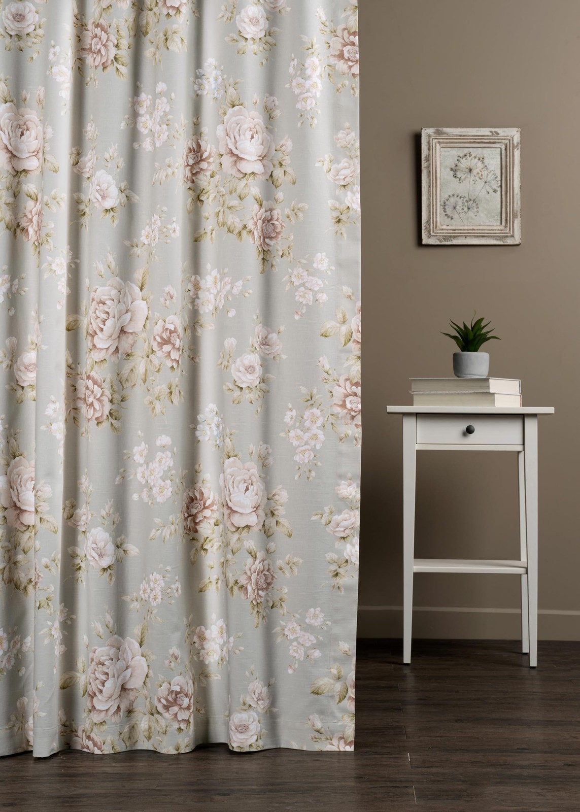 Maison d’ Hermine Newbury Pewter 100% Cotton Curtain Panel 50″x124″