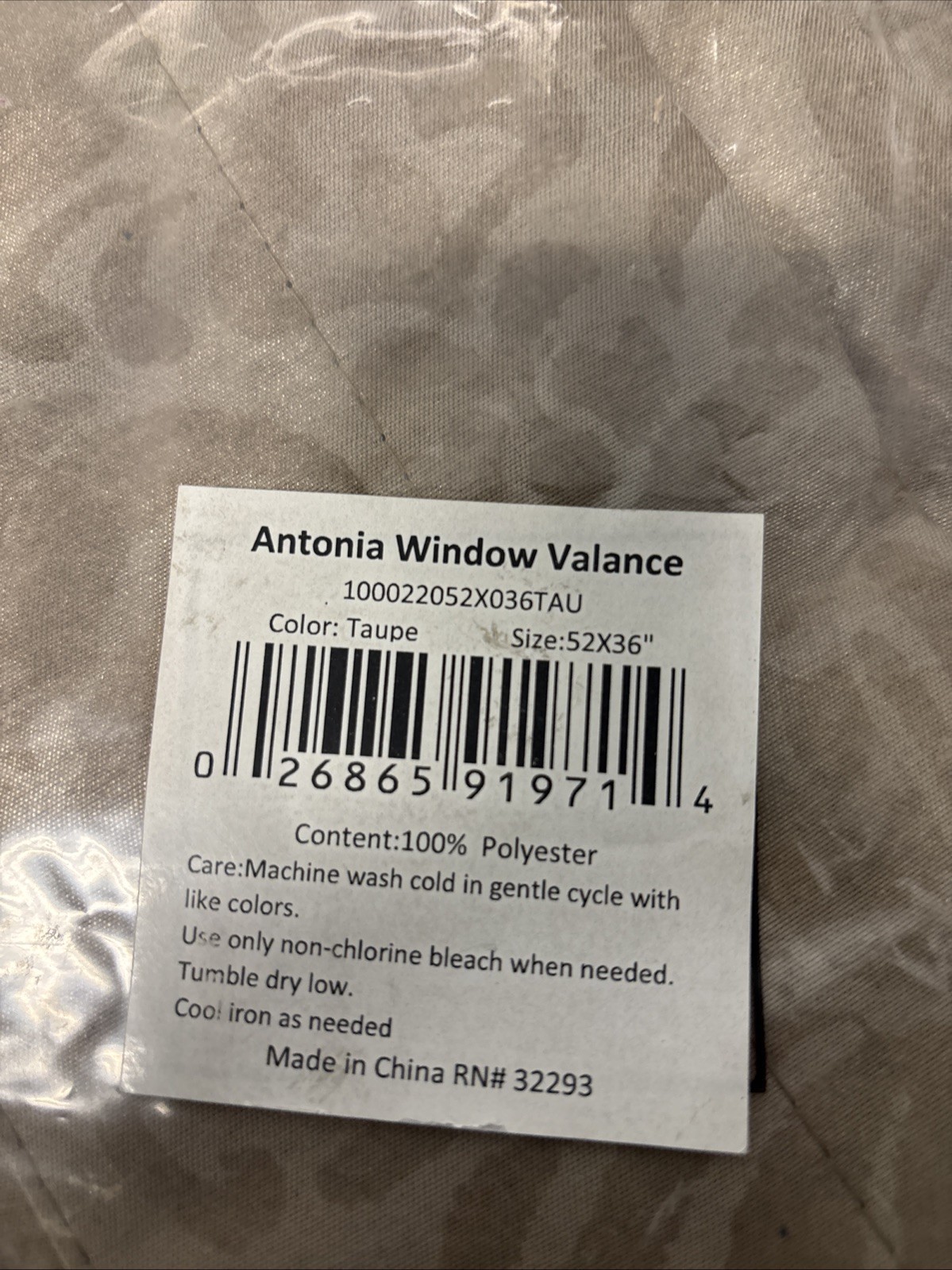 Home Fashions Antonia Taupe 52 x 36 in 100% Polyester Open Box