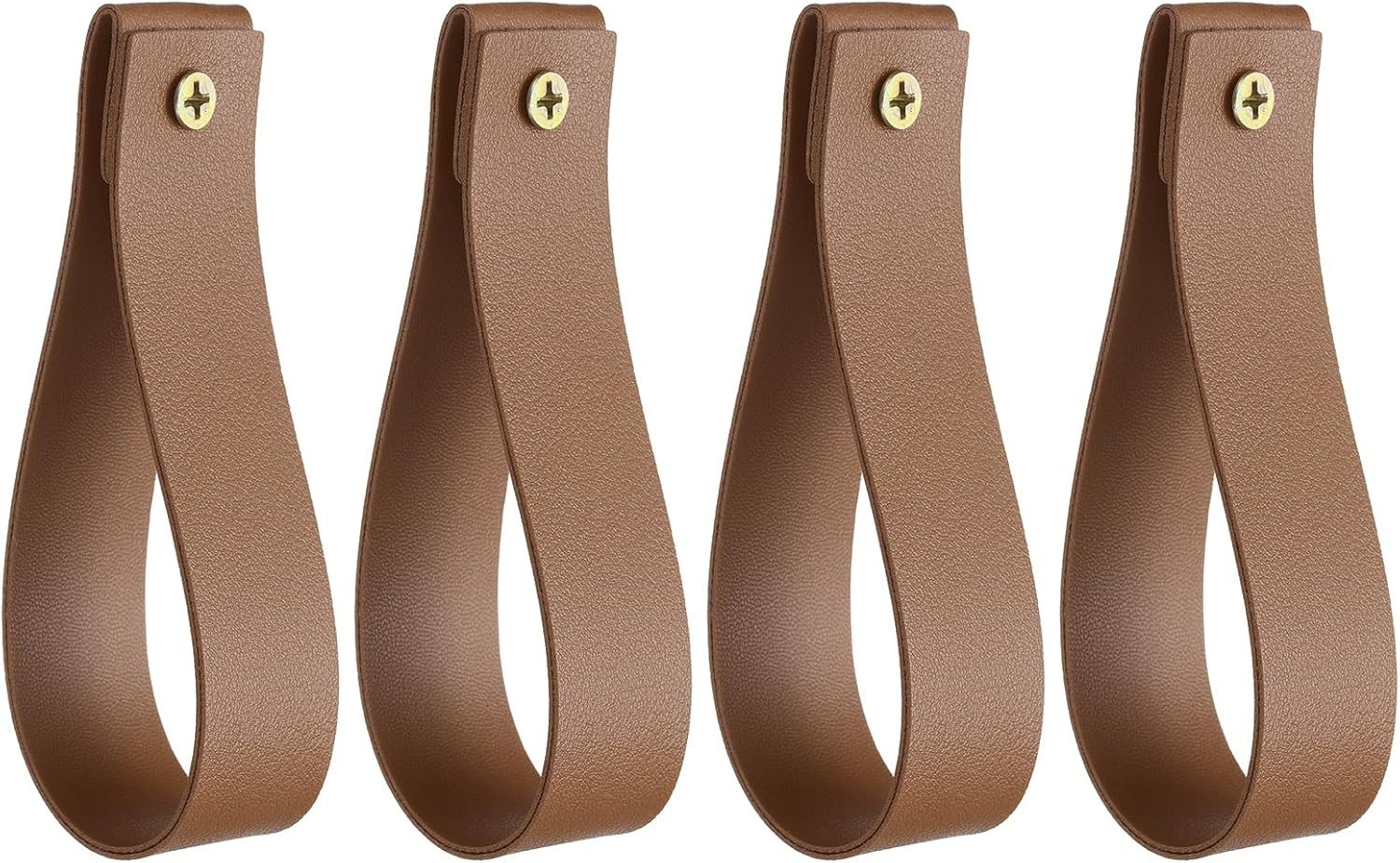 4Pcs Leather Curtain Rod Holder 1 X 4.7 Inches Wall Hanging Straps Curtain Rod H