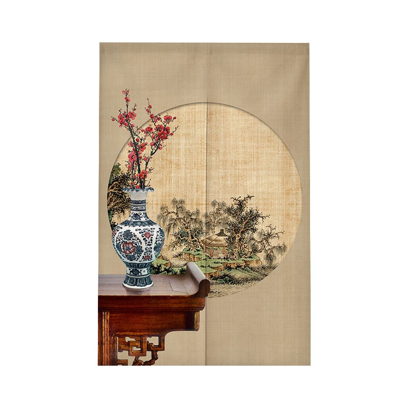 Chinese Style Door Curtain Doorway Tapestry Noren Kitchen Room Divider