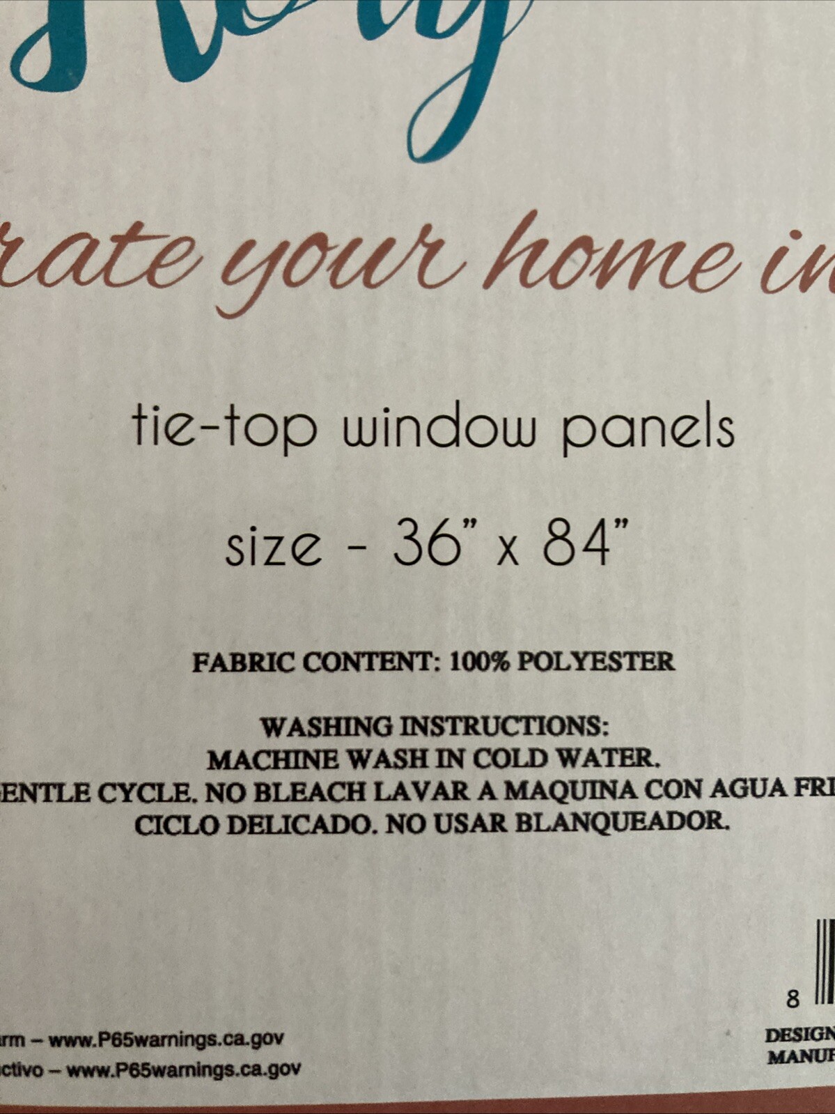 New Tie Top Window Panels Curtains 36×84 Pair Beautiful Color Light Purple/Gray?
