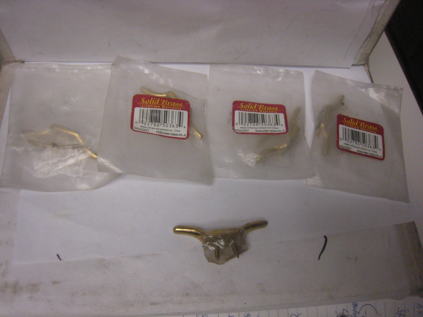 5 yes 5 Brainerd Line Cleats Blinds Solid BRASS W/screws 2- 1/2″