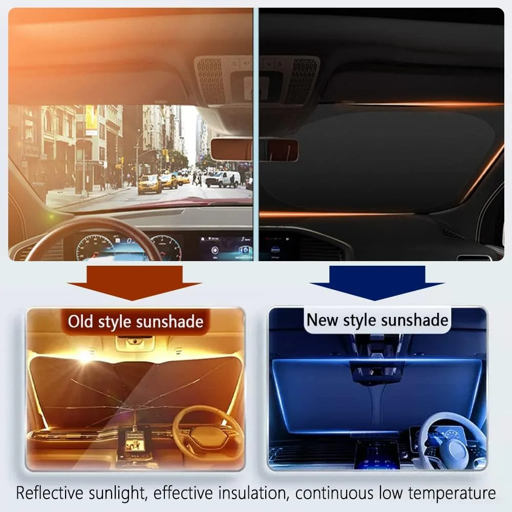 300T Thickened Automotive Glass Sunshade and Comes with Storage Bag,Keep Car Int