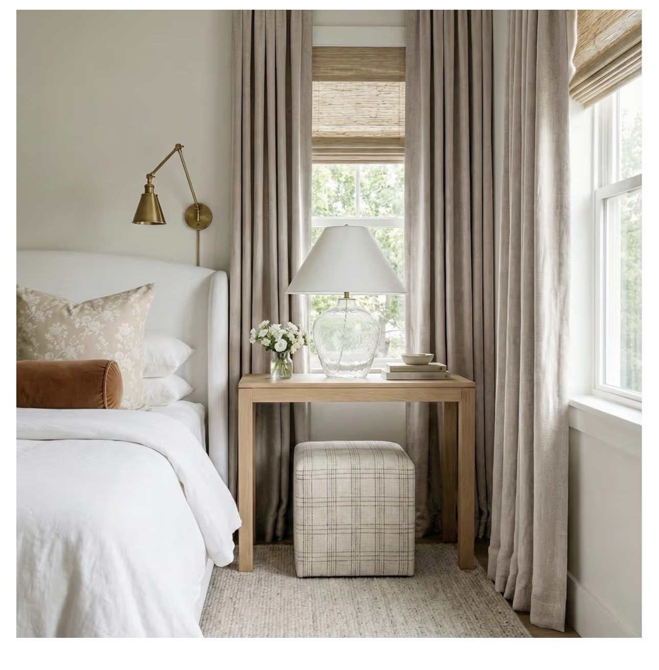 RYB HOME Blackout Linen Curtain Panels, Beige Solid, 52×84, Grommet, Set of 2