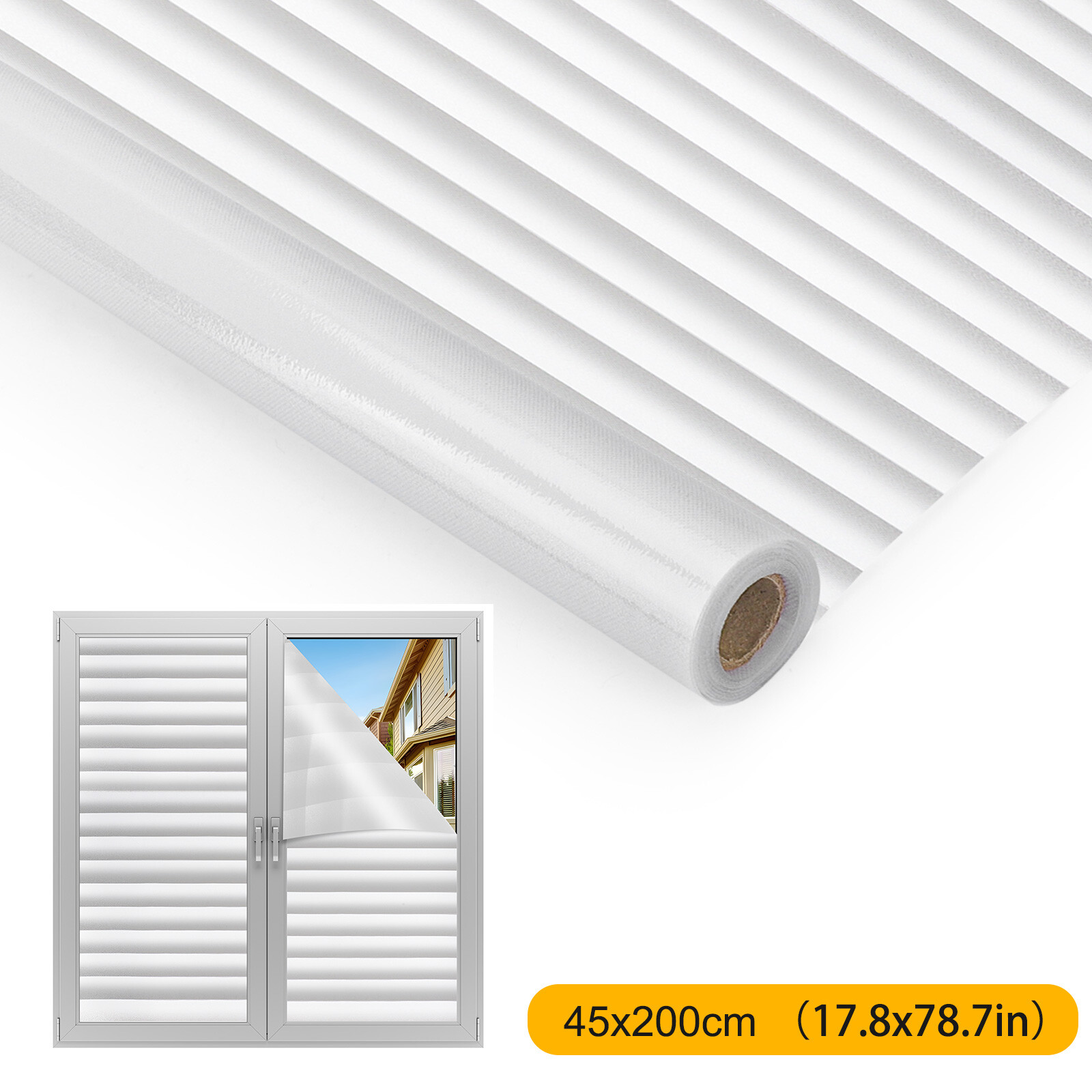 Window Privacy Film Blind Glass Static Covering Cling Home Decor 78.7 x 17.8»