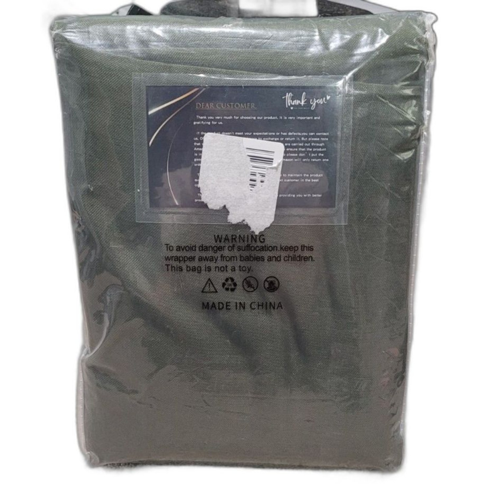 Donlen Olive Green Linen/Polyester Blend Curtains