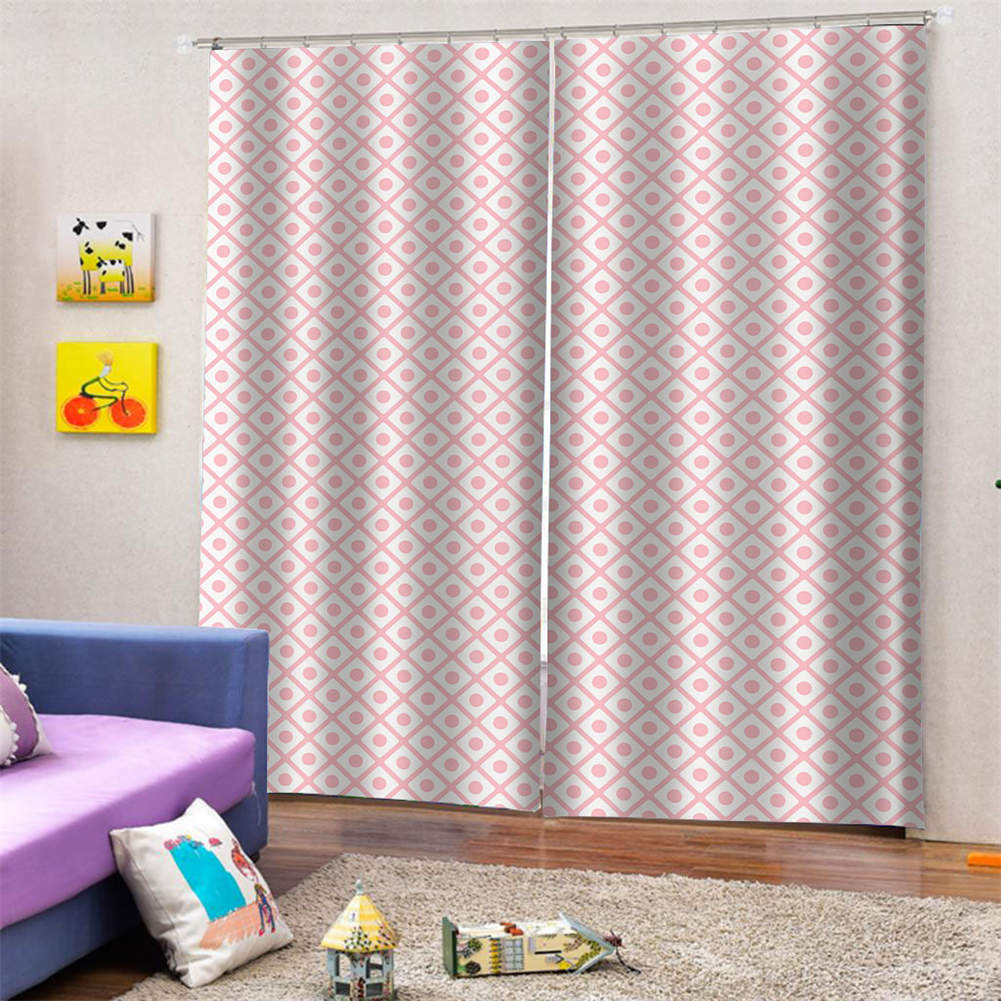 Color Orange Pure Adjustment Printing 3D Blockout Curtains Fabric Window