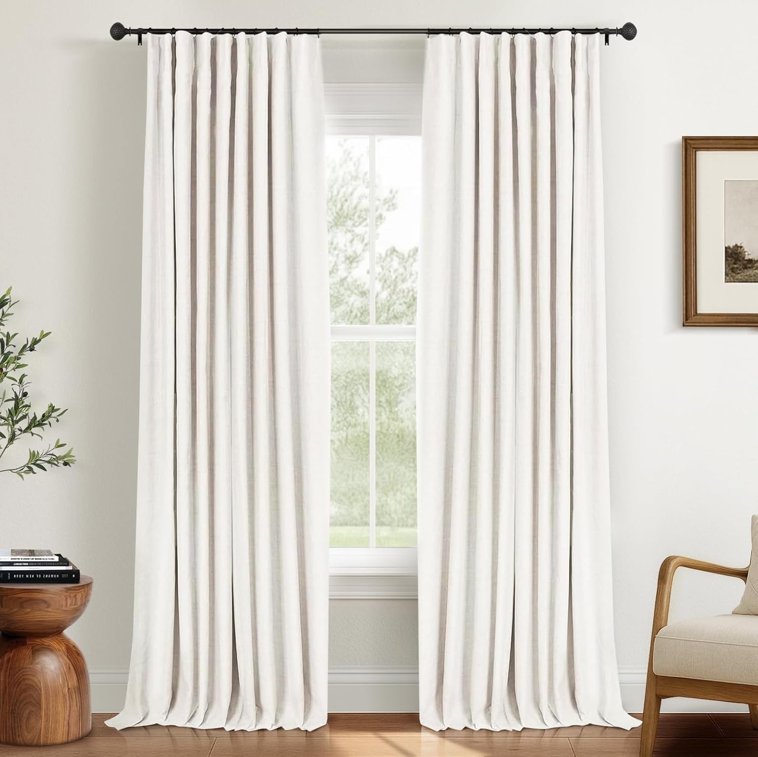 100% Blackout Curtains Thermal Insulated Drapes for Bedroom Living Room