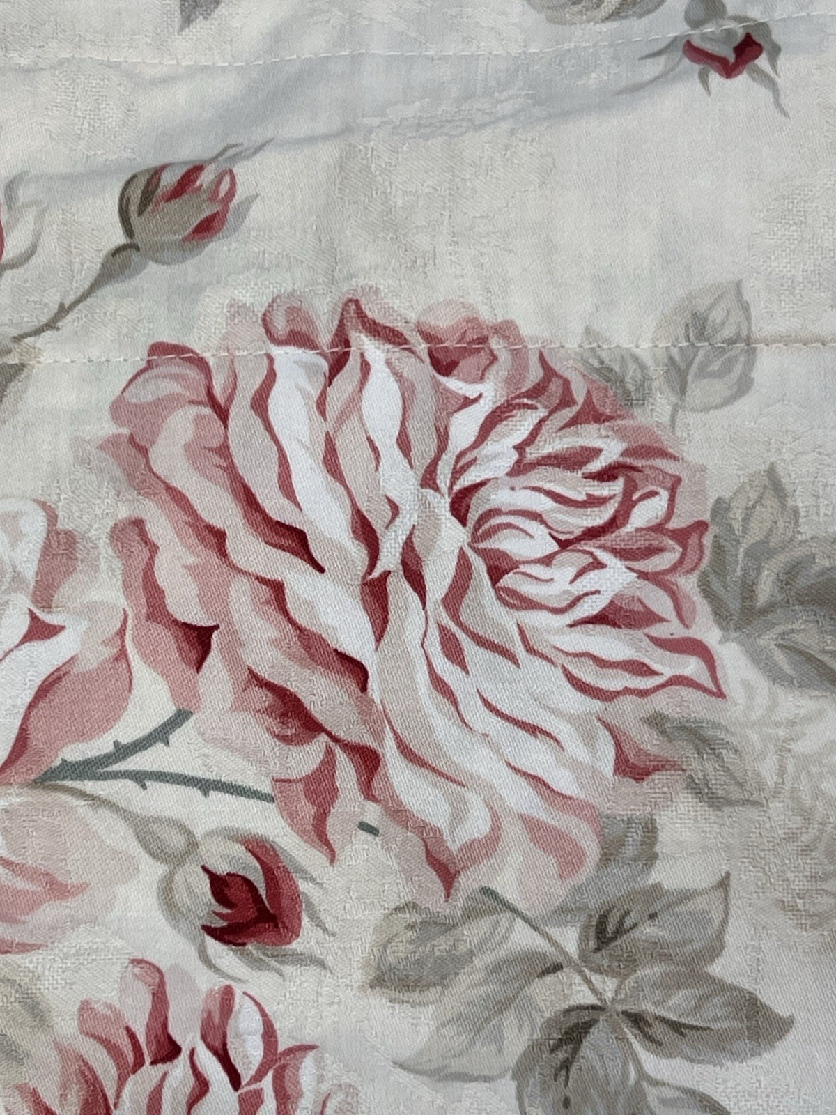 2 Waverly Valances Curtain Floral Cabbage Rose Shabby Chic 73” X 15”