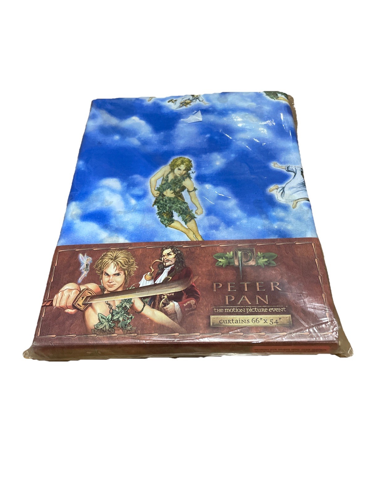 Vintage 2003 PETER PAN Movie Curtains Panels Drapery 66×54 NOS Rare