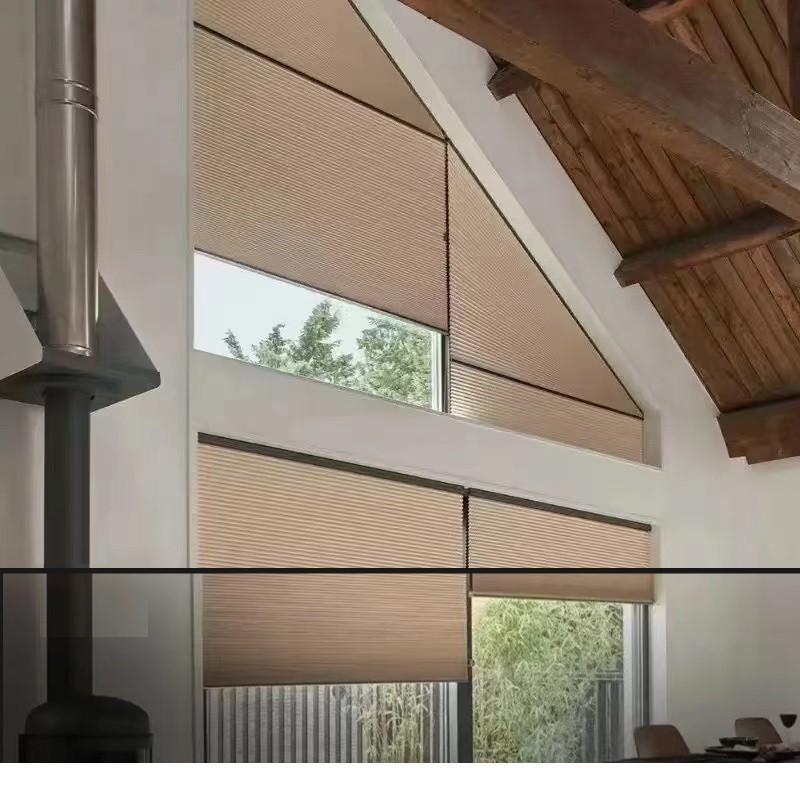 Irregular Blinds,Trapezoid Honeycomb Window Shades Customize KARLLEO-250707