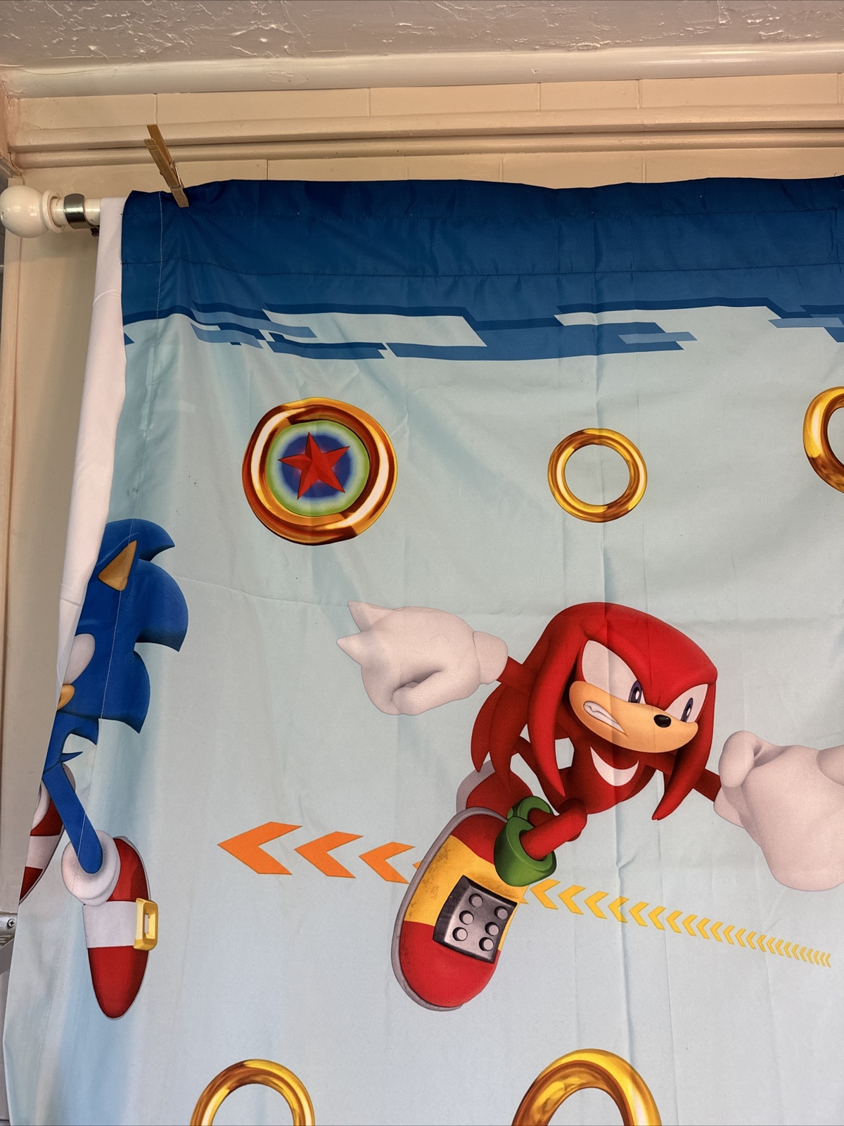 Sonic the Hedgehog Kids Bedroom Curtain Set, 40 W x 65 L, 2 Panels