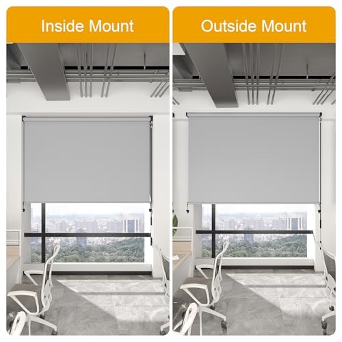 Outdoor Roller Shades for Patio (6’W X 6’H) 420GSM New Material with 95% UV