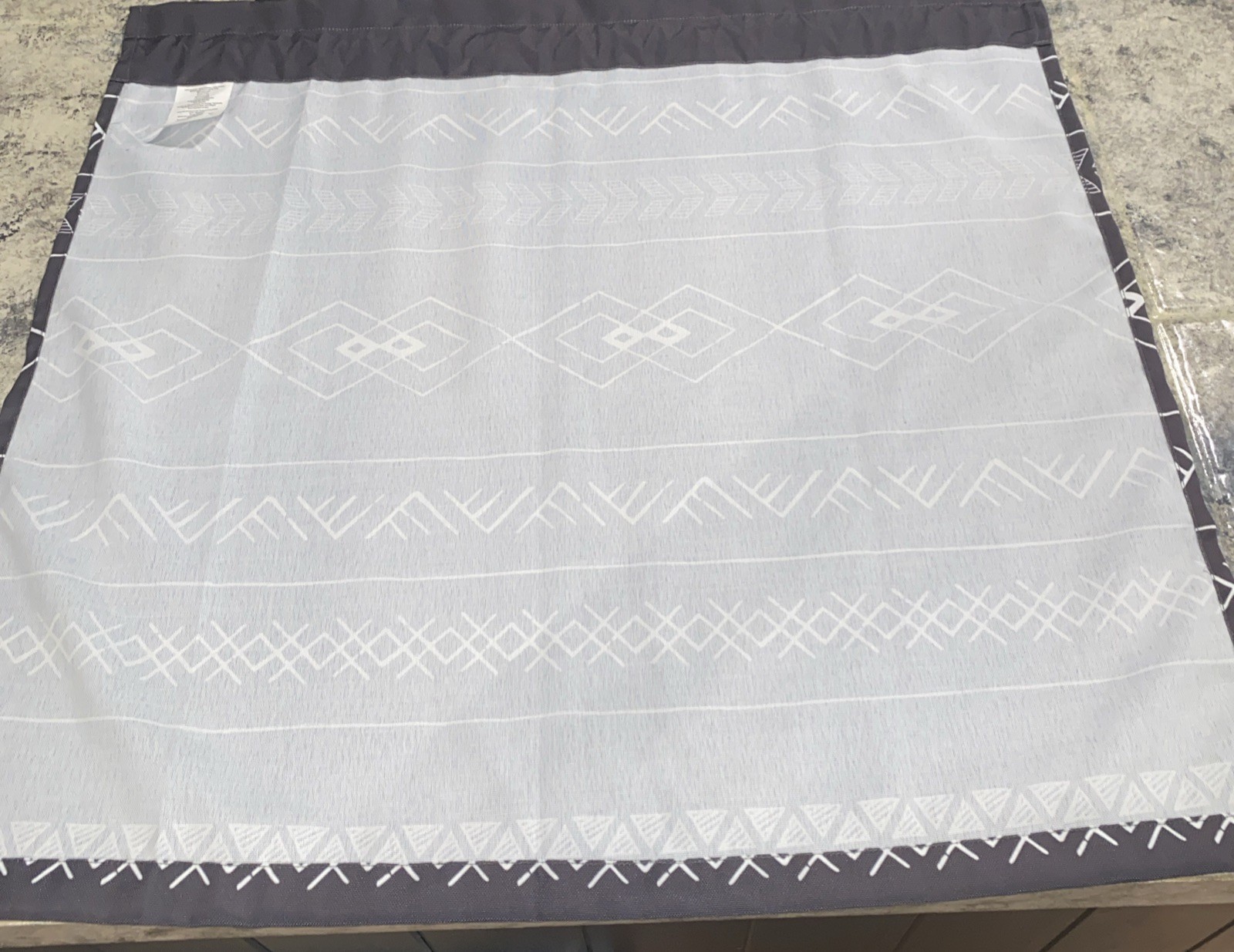 Boho Farmhouse Geometric Rv Camper Cafe Short Curtain (1) Panel 26w X 25l