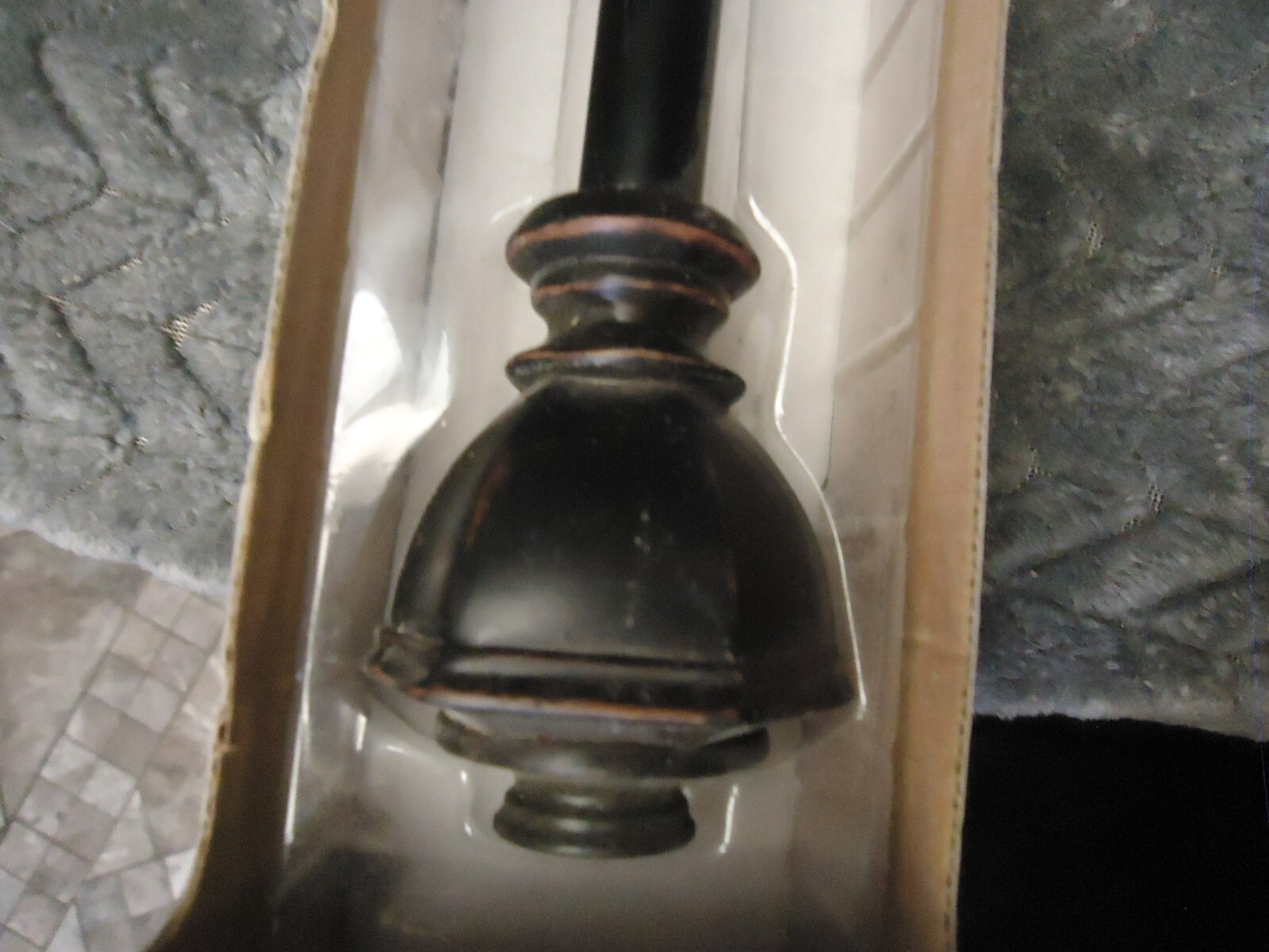 KAREN RHODES COLLECTION CAMELOT 28″ – 48″ CURTAIN ROD SET ANTIQUE BLACK ^