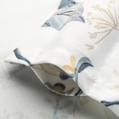 Tie Up Valances for Kitchen Windows, Gray 52″W x 18″L (Pack of 1) Birds Grey