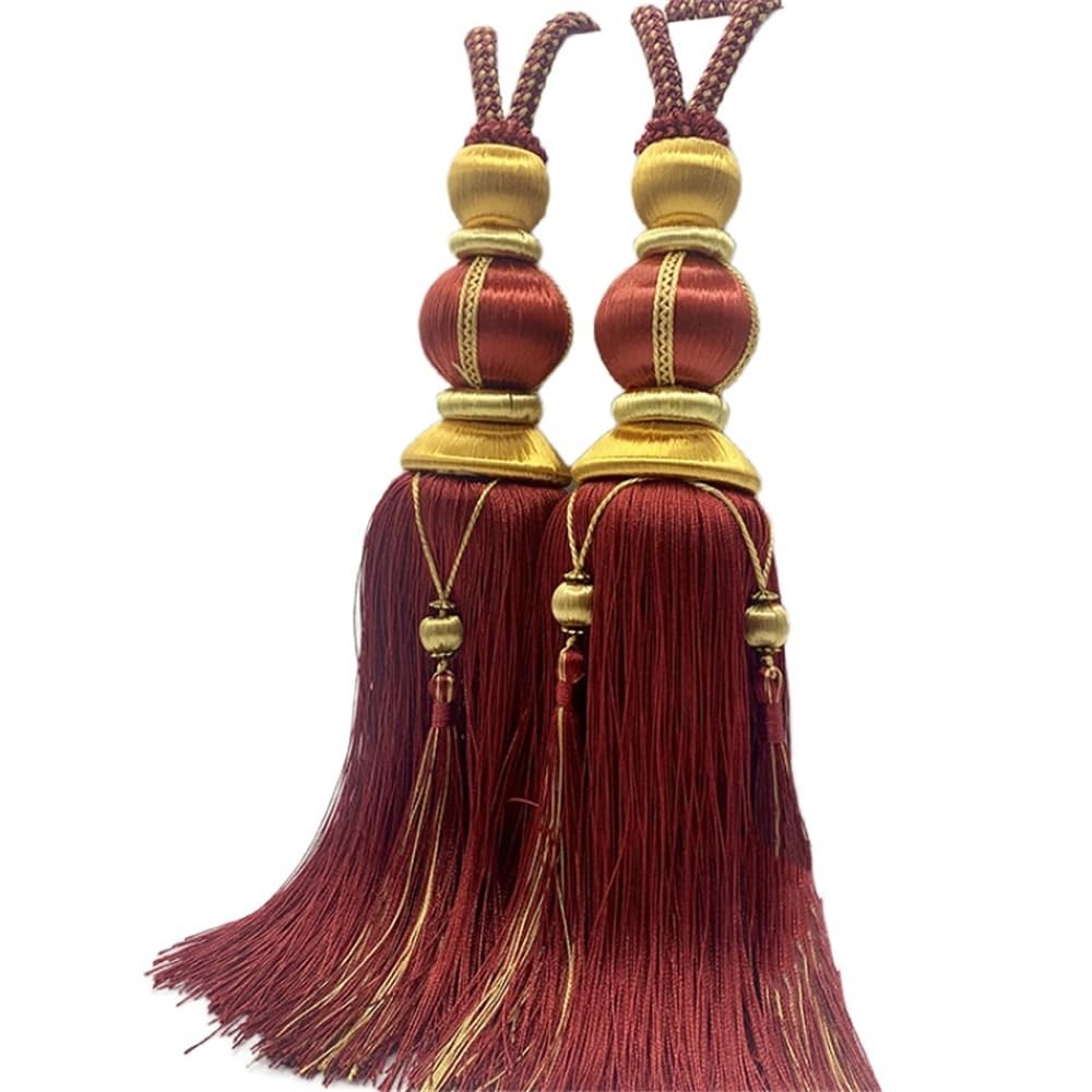 Curtain Tiebacks Holdbacks Sling Binding Rope Handcrafted Tassels Lantern Sin…