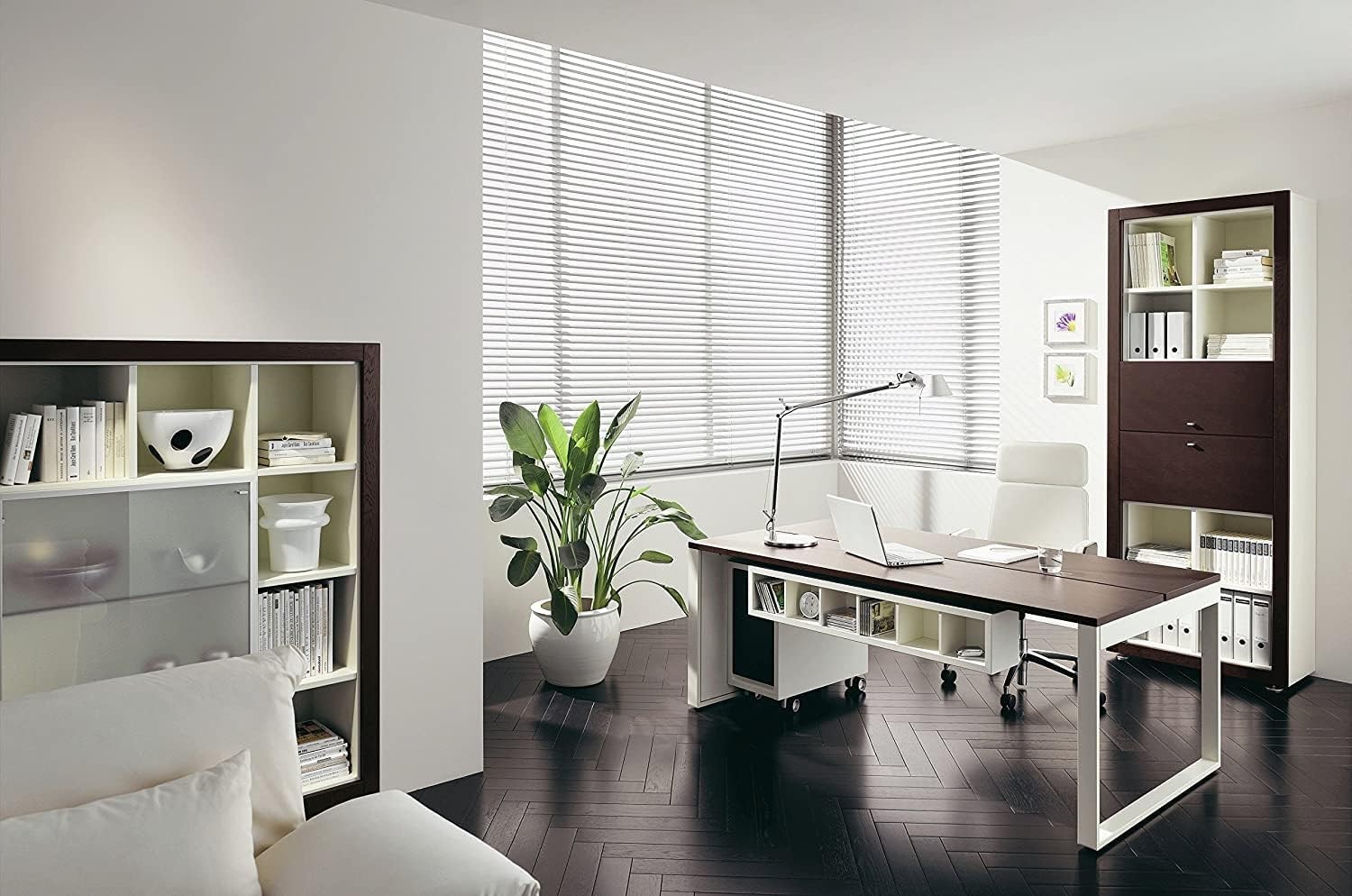YIIBAII Mini Blinds Suitable for 20″ W x 64″ H Windows 1″ 20″W x 64″H, White